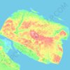 Mapa topográfico Ayon Island, altitud, relieve