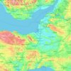 Mapa topográfico Somerset, altitud, relieve