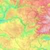 Mapa topográfico La Dourbie, altitud, relieve