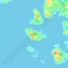 Mapa topográfico Sentinel Island, altitud, relieve