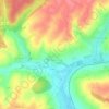 Mapa topográfico Rougeries, altitud, relieve