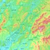 Mapa topográfico 绩溪县, altitud, relieve