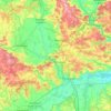 Mapa topográfico Danube-Ries, altitud, relieve