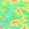 Mapa topográfico Gorkha, altitud, relieve