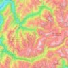 Mapa topográfico Massif de la Vanoise, altitud, relieve