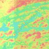 Mapa topográfico Quetico Lake, altitud, relieve