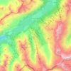 Mapa topográfico Sils im Engadin/Segl, altitud, relieve