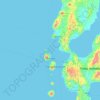 Mapa topográfico Ternate, altitud, relieve