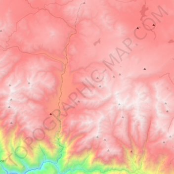 Mapa topográfico Tapay, altitud, relieve