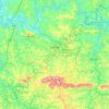Mapa topográfico Lavras, altitud, relieve