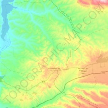 Mapa topográfico Sfassif, altitud, relieve