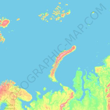 Mapa topográfico Приморский район, altitud, relieve
