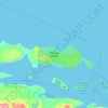 Mapa topográfico Malcolm Island, altitud, relieve