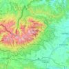 Mapa topográfico Vysoké Tatry, altitud, relieve