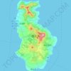 Mapa topográfico Tokunoshima, altitud, relieve