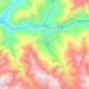 Mapa topográfico Chilete, altitud, relieve