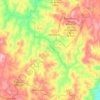 Mapa topográfico Milho Verde, altitud, relieve