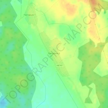 Mapa topográfico Постарини 2, altitud, relieve