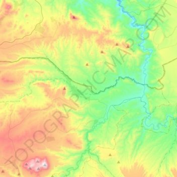 Mapa topográfico Dehesas de Guadix, altitud, relieve