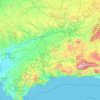 Mapa topográfico Río Guadalquivir, altitud, relieve