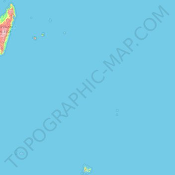 Mapa topográfico Französische Süd- und Antarktisgebiete, altitud, relieve