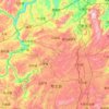 Mapa topográfico 修文县, altitud, relieve
