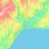 Mapa topográfico Маріупольська міська громада, altitud, relieve