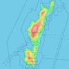 Mapa topográfico Isla de Ons, altitud, relieve