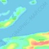 Mapa topográfico Newfoundland Tickle, altitud, relieve