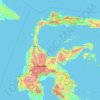 Mapa topográfico Zentral-Sulawesi, altitud, relieve