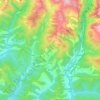 Mapa topográfico Borau, altitud, relieve