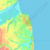 Mapa topográfico Baía Formosa, altitud, relieve