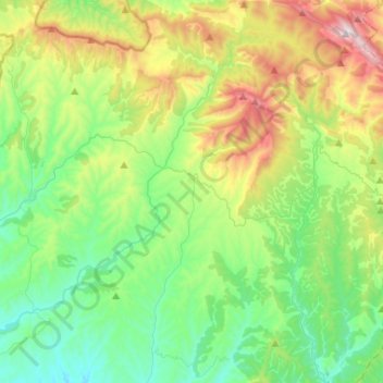 Mapa topográfico Luesia, altitud, relieve