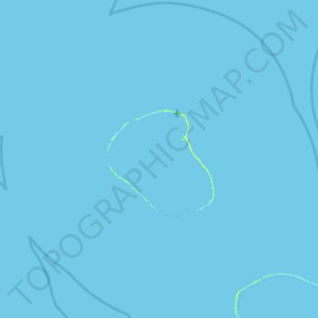 Mapa topográfico Kauehi, altitud, relieve