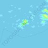 Mapa topográfico Little Fogo Island, altitud, relieve