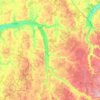 Mapa topográfico Charny Orée de Puisaye, altitud, relieve