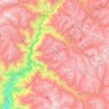 Mapa topográfico Laraos, altitud, relieve