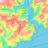 Mapa topográfico Dartmouth, altitud, relieve