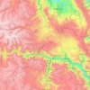 Mapa topográfico Cangallo, altitud, relieve