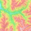 Mapa topográfico Albula, altitud, relieve