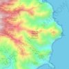 Mapa topográfico Reserva Natural Integral de Ijuana, altitud, relieve