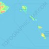 Mapa topográfico Wakatobi, altitud, relieve