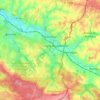 Mapa topográfico Aubenton, altitud, relieve