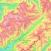 Mapa topográfico Conches, altitud, relieve