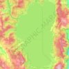Mapa topográfico Lac Tahoe, altitud, relieve