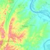 Mapa topográfico El Guamo, altitud, relieve