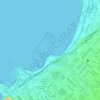 Mapa topográfico Reserva Marina La Puntilla - Playa Chinchorro, altitud, relieve