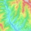 Mapa topográfico Létra, altitud, relieve