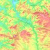 Mapa topográfico Sinsheim, altitud, relieve