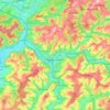 Mapa topográfico Zweibrücken, altitud, relieve